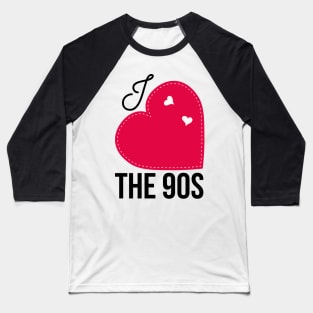 I love the 90s Retro Vintage Heart Baseball T-Shirt